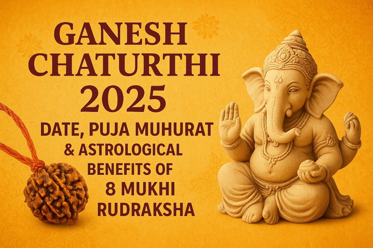 Ganesh Chaturthi 2025: Date, Puja Muhurat & Astrological Benefits of 8 Mukhi Rudraksha
