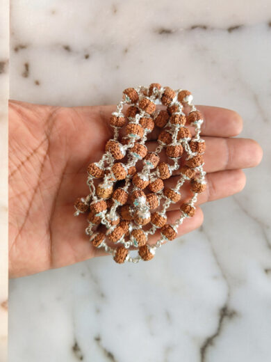 54 Beads-7-Mukhi-Rudraksha-Silver-Mala