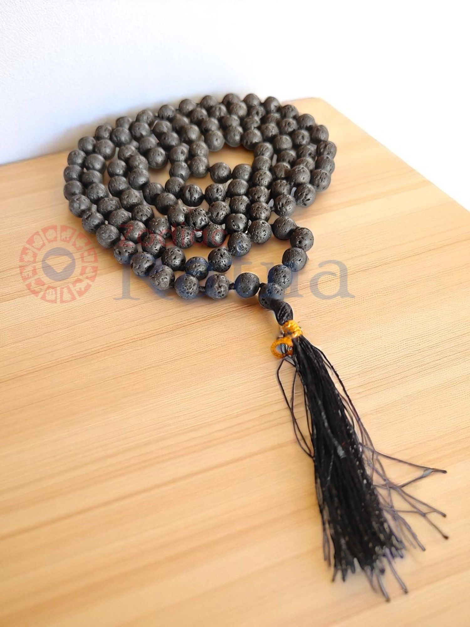 Earth energy Lava Stone mala for creativity, resilience, and balance