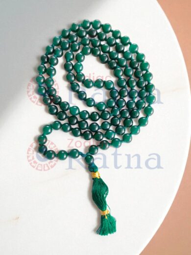 Green Jade beads mala for spiritual growth and protection