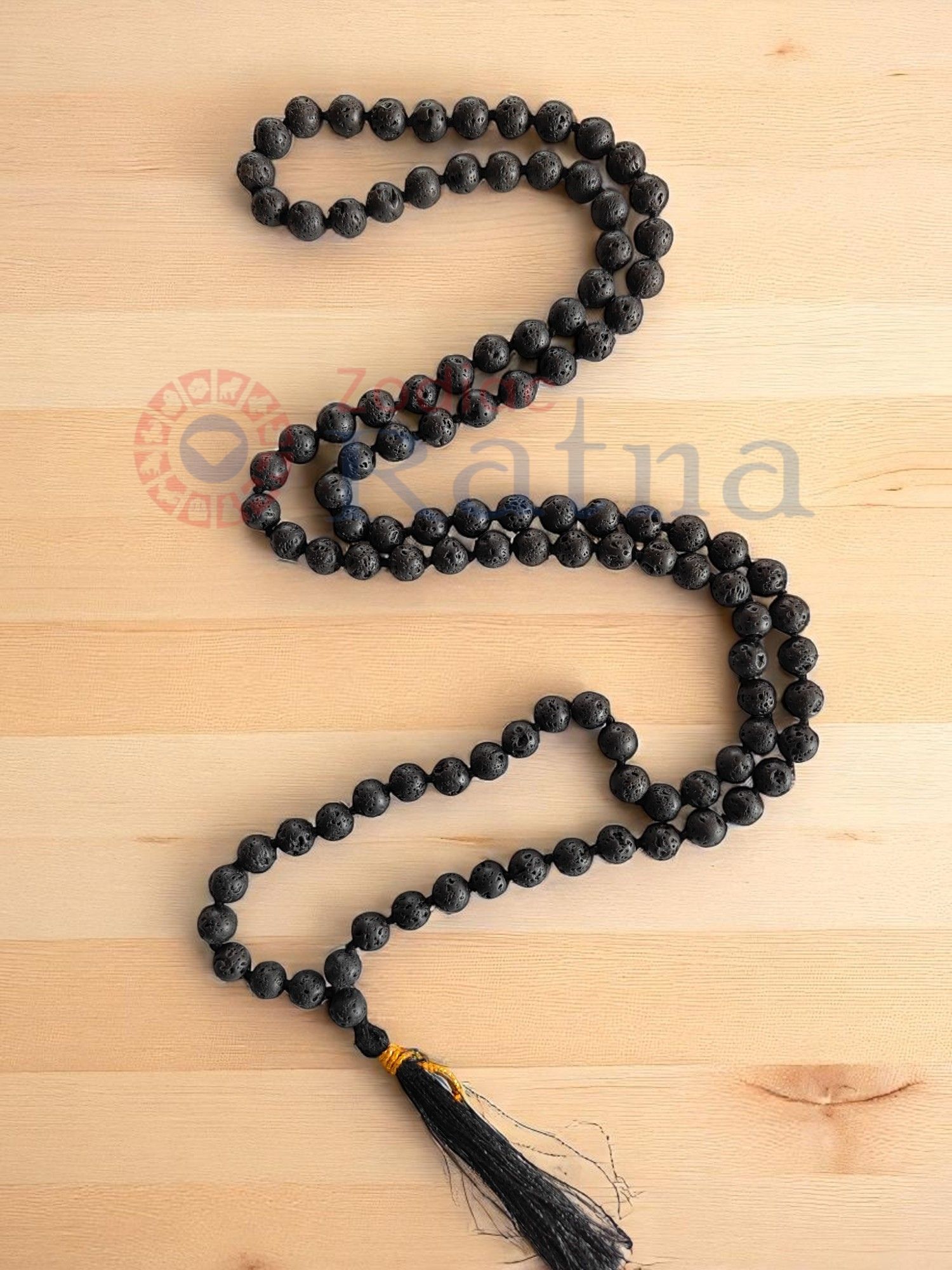 Handcrafted Lava Stone beads mala for protection and renewal