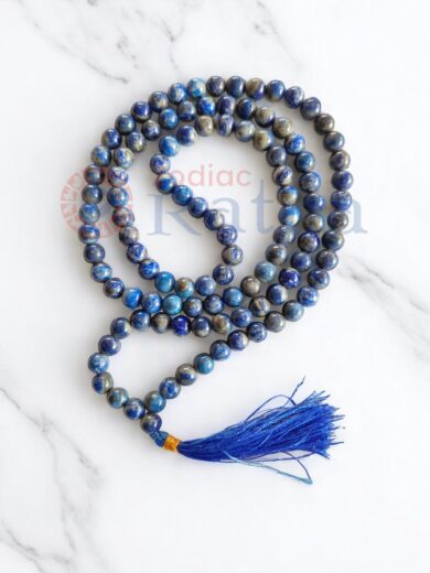 Lapis Lazuli beads mala for meditation, creativity, and inner harmony