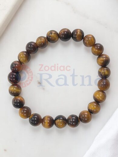 Natural Tiger Eye Bracelet golden brown chatoyancy Zodiac Ratna