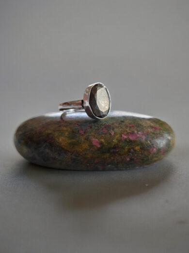 Pyrite Diamond Cut Polish Ring