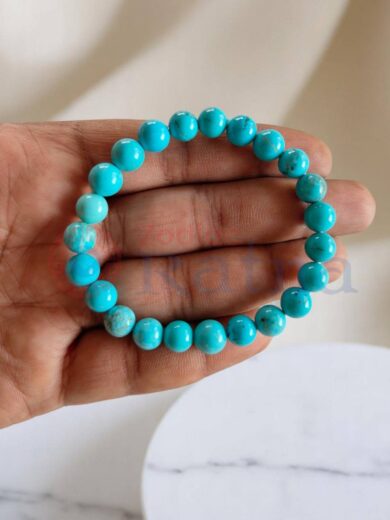 Sacred blue-green gemstone bracelet for spiritual guidance