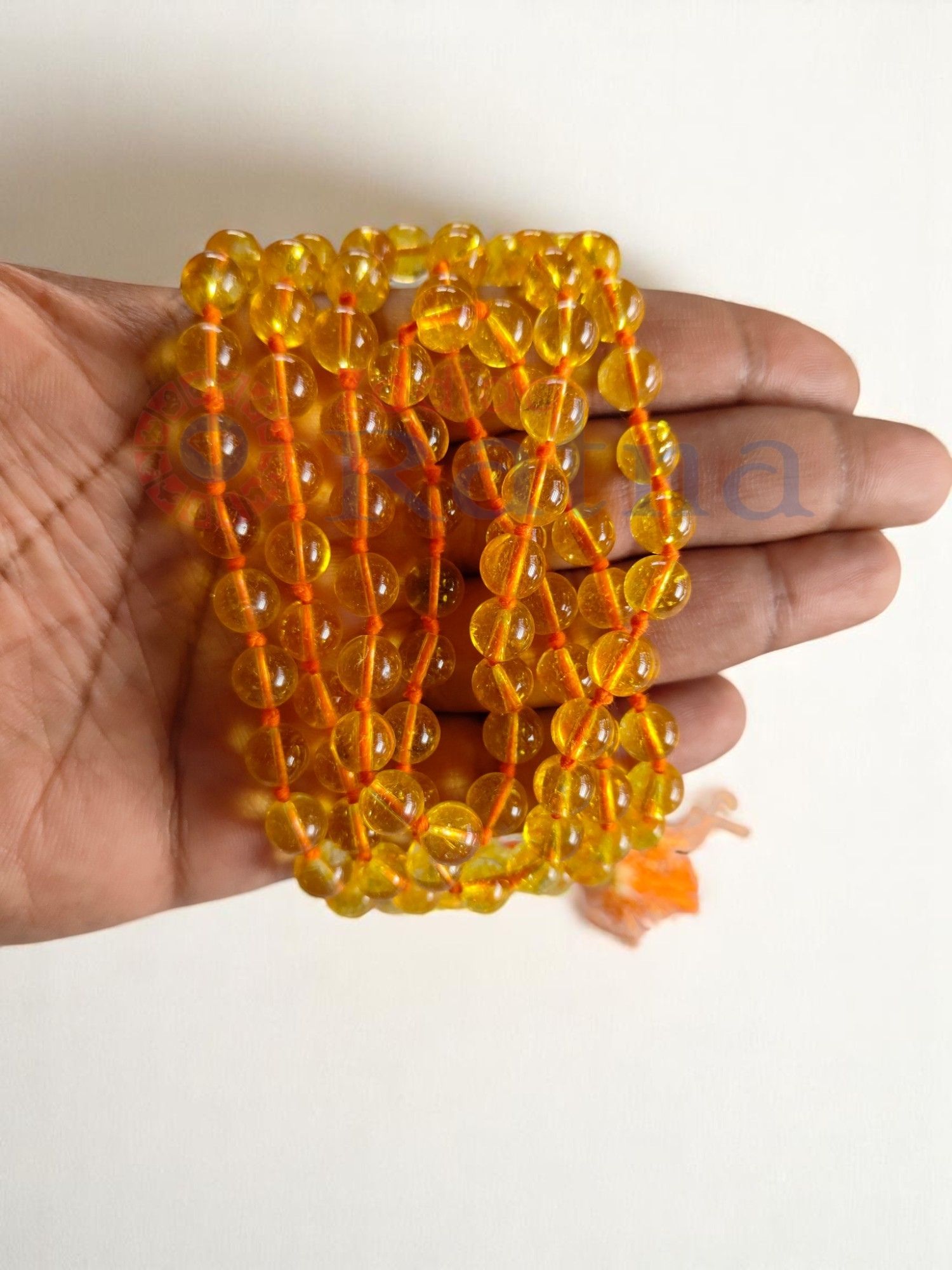 Sunny Yellow Citrine mala promoting positivity and confidence