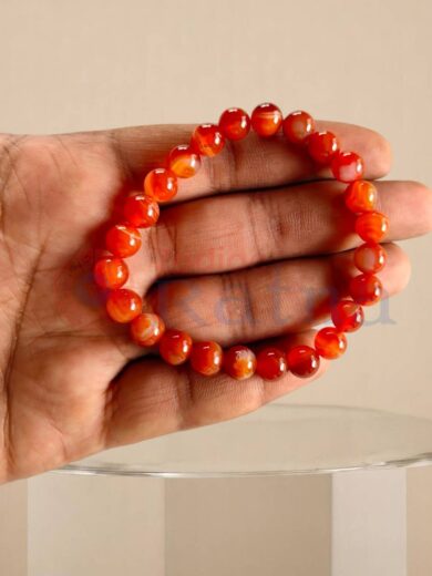 Unisex Carnelian bracelet for personal empowerment and warmth
