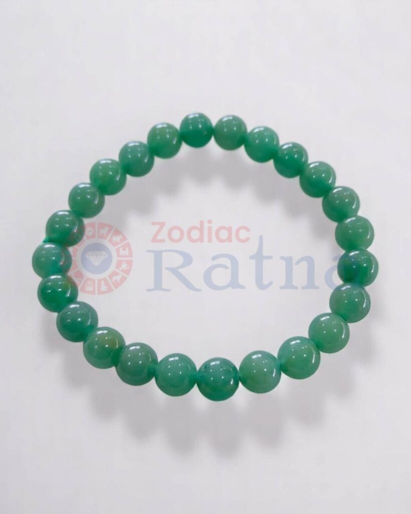 Unisex Green Aventurine bracelet for enhanced vitality decision-making and joy