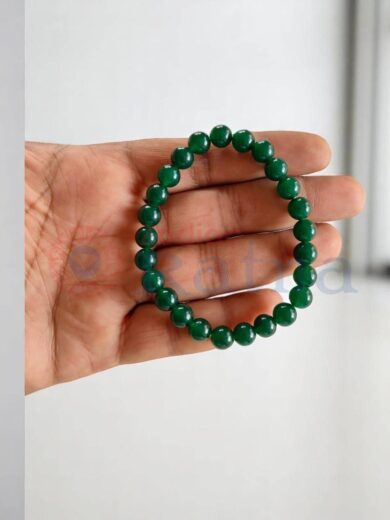 Unisex Green Jade bracelet connecting with earth's rhythms