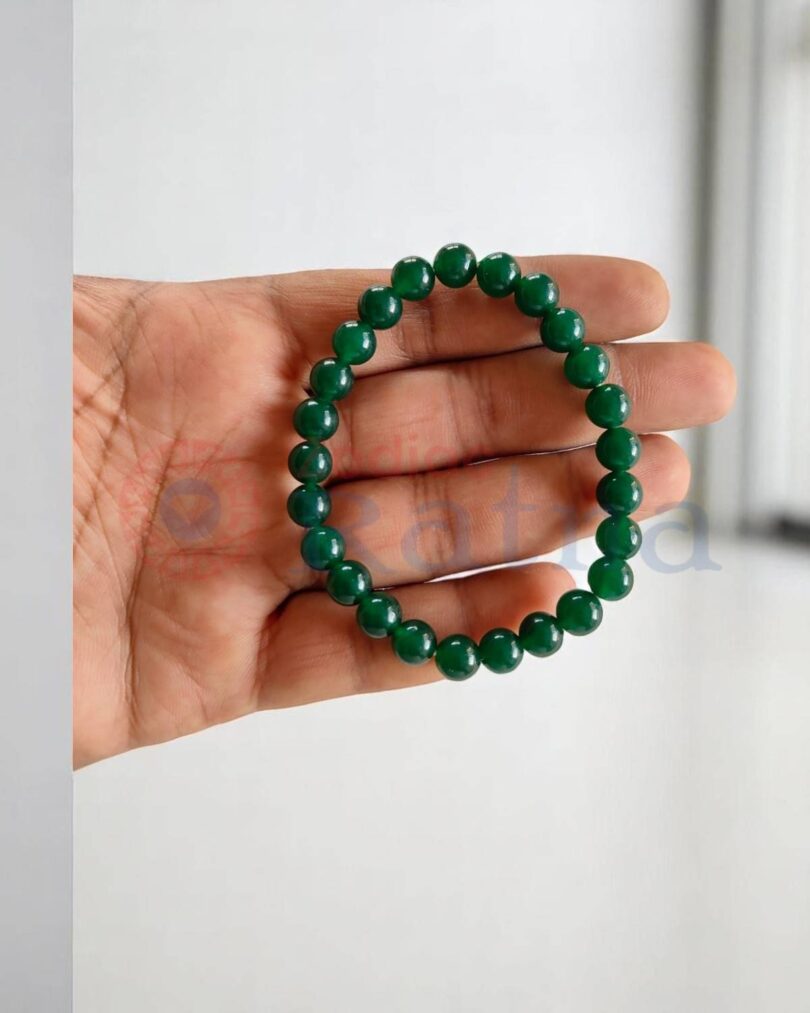 Unisex Green Jade bracelet connecting with earth's rhythms