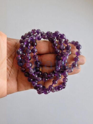 Zodiac Ratna Amethyst Mala with celestial energy and serene purple beads (2)