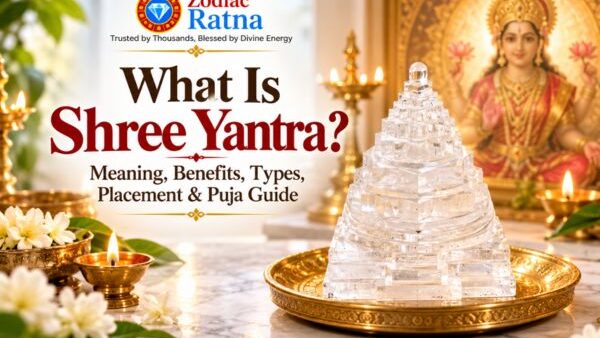 Shree Yantra with Sphatik, Goddess Lakshmi and traditional Puja setup