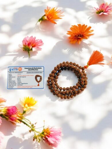 5 Mukhi Rudraksha Pathri Mala 7 MM
