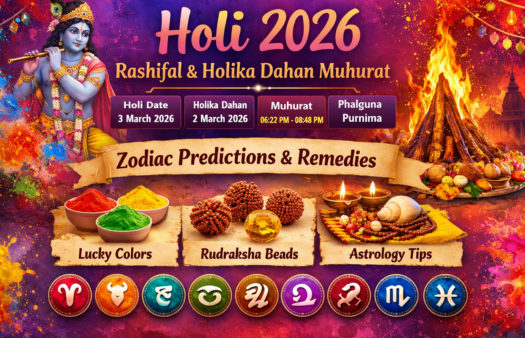 Holi 2026 date and Holika Dahan muhurat with zodiac-wise rashifal predictions for all 12 Rashi