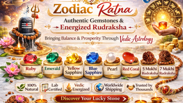 Complete Zodiac Remedy Guide 2026 – Lucky Stones & Rudraksha for All 12 Signs