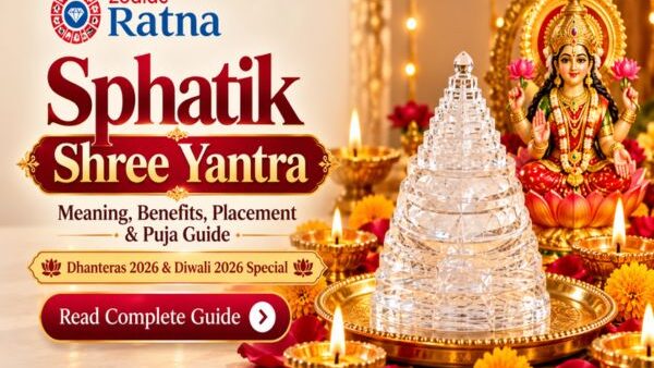 Sphatik Shree Yantra with Goddess Lakshmi and Diwali diyas for Diwali 2026 Puja