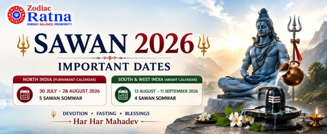 Sawan 2026 dates in North and South India with Lord Shiva, Shivling and Shravan Somwar Vrat calendar